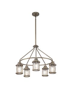 Ashland Bay 5 Light Outdoor Chandelier - Burnished Bronze