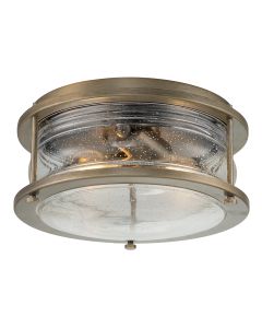 Ashland Bay 2 Light Outdoor Ceiling Flush - Burnished Bronze