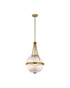Aster 3 Light Pendant - Natural Brass