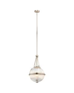 Aster 3 Light Pendant - Polished Nickel