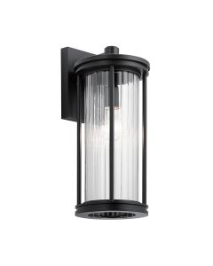 Barras 1 Light Medium Wall Lantern - Black
