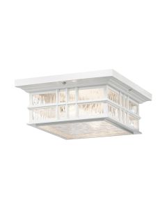 Beacon Square 2 Light Flush - White
