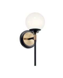 Benno 1 lt Wall Light - Black & Champagne Bronze
