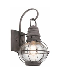 Bridgepoint 1 Light Medium Wall Lantern - Weathered Zinc