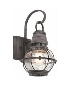 Bridgepoint 1 Light Small Wall Lantern - Weathered Zinc