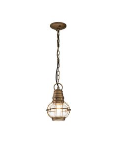 Bridgepoint 1 Light Small Chain Lantern - Natural Brass