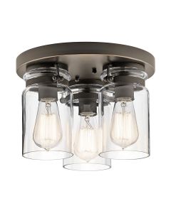 Brinley 3 Light Flush - Olde Bronze