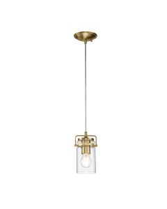 Brinley 1 Light Mini Pendant - Brushed Brass