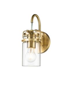 Brinley 1 Light Wall Light - Brushed Brass