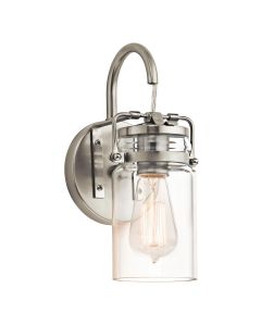 Brinley 1 Light Wall Light - Brushed Nickel