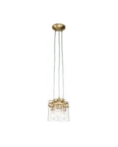 Brinley 3 Light Pendant - Brushed Brass