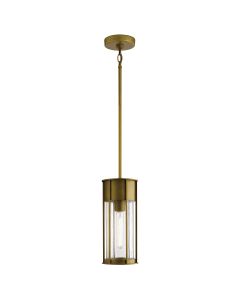 Camillo 1lt Outdoor Pendant - Painted Natural Brass