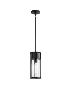 Camillo 1lt Outdoor Pendant - Textured Black