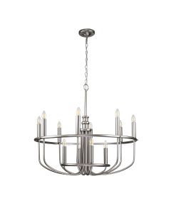 Capitol Hill 12 Light Chandelier - Brushed Nickel