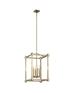 Cayden 4 Light Large Pendant - Natural Brass