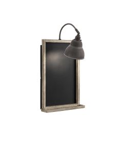 Chalkboard 1 Light Wall Light - Weathered Zinc