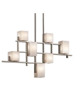 City Lights 7 Light Linear Chandelier - Classic Pewter