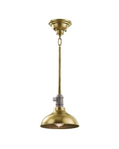 Cobson 1 Light Mini Pendant - Natural Brass