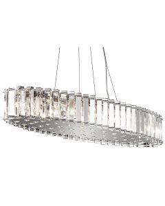 Crystal Skye 12 Light Island Pendant - Chrome
