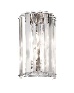 Crystal Skye 2 Light Wall Light - Chrome