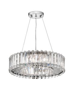 Crystal Skye 8 Light Chandelier - Chrome