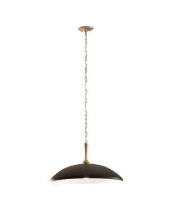 Delarosa 1 lt Ceiling Pendant - Black & Champagne Bronze
