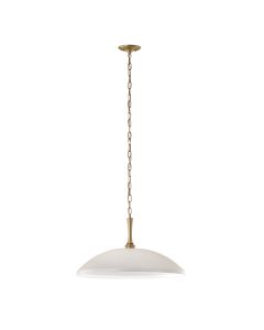 Delarosa 1 lt Ceiling Pendant - White & Champagne Bronze