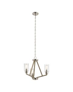 Deryn 3 Light Chandelier - Distressed Antique Grey