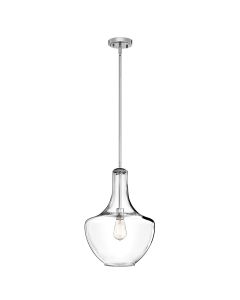 Everly 1 Light Medium Pendant - Chrome
