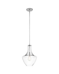 Everly 1 Light Small Pendant - Chrome