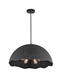 Fracture 5 Light Pendant - Weathered Zinc