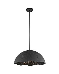 Fracture 3 Light Pendant - Weathered Zinc