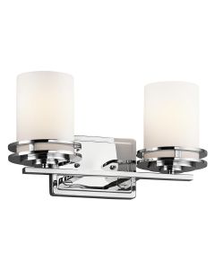 Hendrik 2 Light Wall Light - Polished Chrome