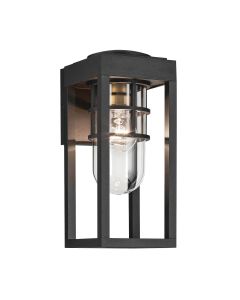 Hone Coastal 1 lt Small Wall Lantern - Textured Black