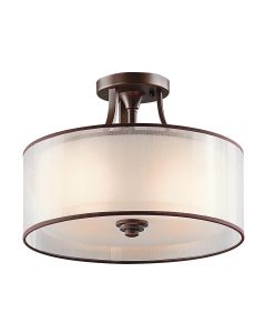 Lacey 3 Light Small Semi-Flush - Mission Bronze