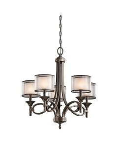 Lacey 5 Light Chandelier - Mission Bronze
