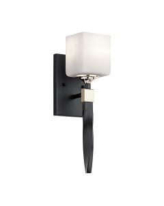 Marette 1 Light Wall Light - Black and Nickel
