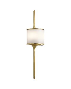 Mona 2 Light Large Wall Light - Natural Brass
