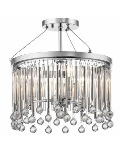 Piper 3 Light Semi-Flush - Polished Chrome
