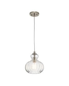 Riviera 1 Light Pendant - A - Brushed Nickel