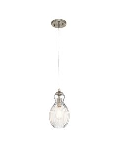 Riviera 1 Light Pendant - C - Brushed Nickel