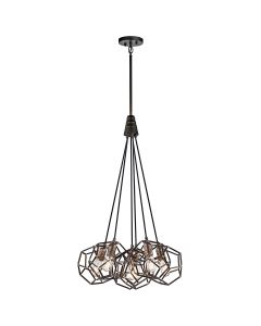 Rocklyn 6 Light Chandelier - Raw Steel