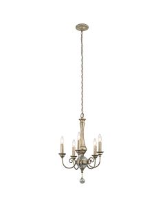 Rosalie 5 Light Mini Chandelier - Sterling Gold