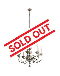 Rosalie 8 Light Chandelier - Sterling Gold
