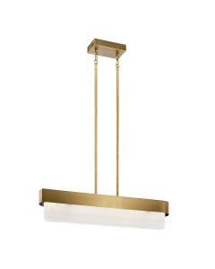 Serene 2 lt LED Chandelier - Natural Brass