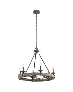 Taulbee 6 Light Chandelier - Weathered Zinc