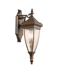 Venetian Rain 2 Light Medium Wall Lantern - Brushed Bronze