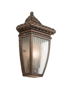 Venetian Rain 1 Light Half Wall Lantern - Brushed Bronze