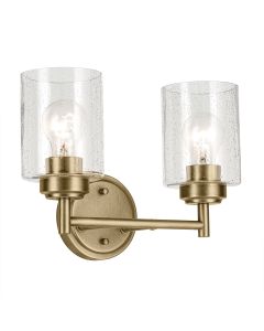 Winslow 2 lt Wall Light - Natural Brass