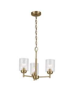 Winslow 3 lt Chandelier - Natural Brass